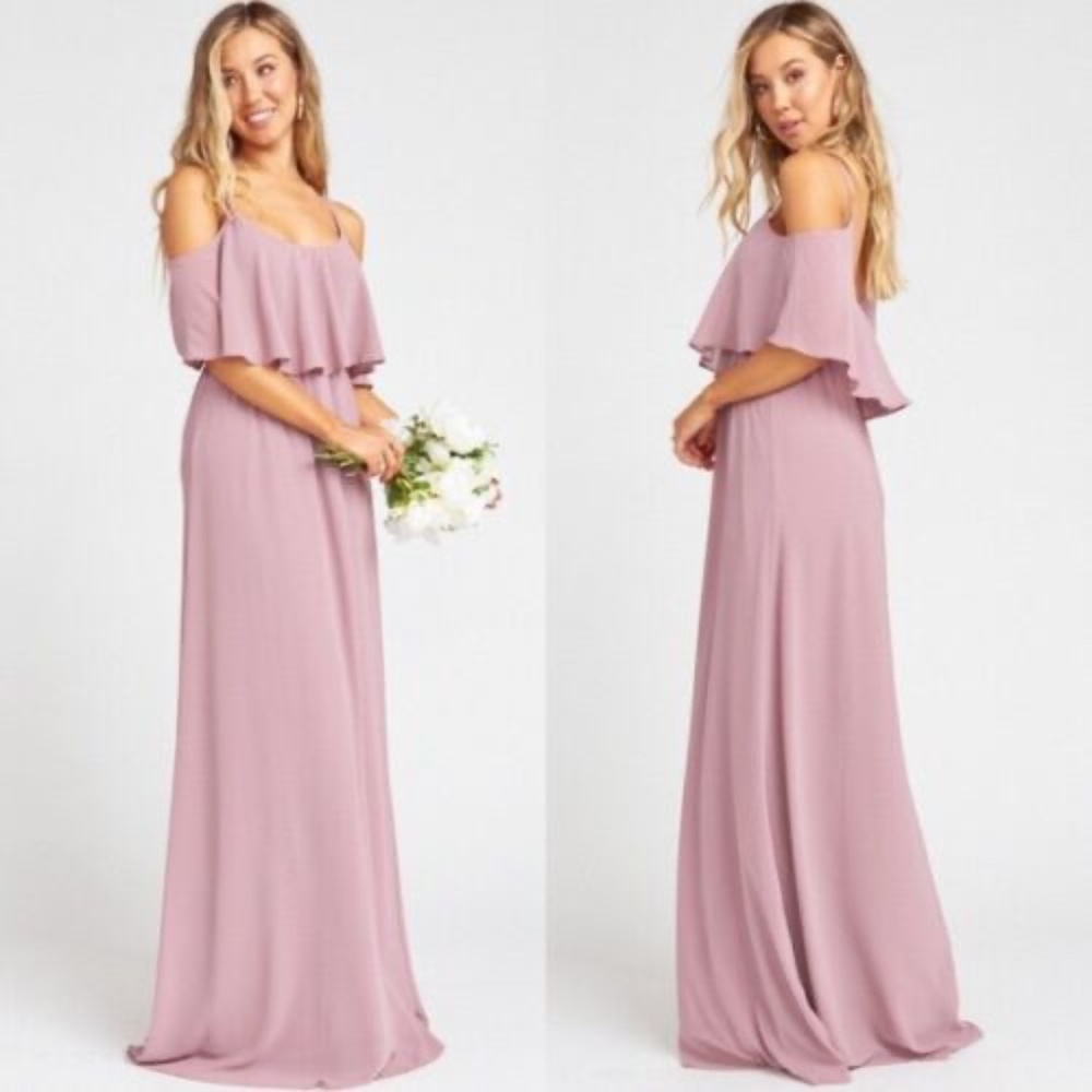 Show Me Your MuMu Caitlin bridesmaid dress xxs antique rose chiffon